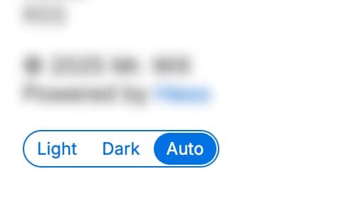 Screenshot of color scheme toggle