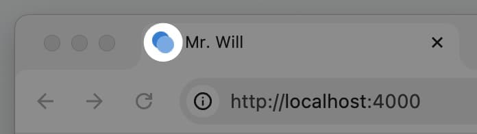 Favicon shown on the browser tab
