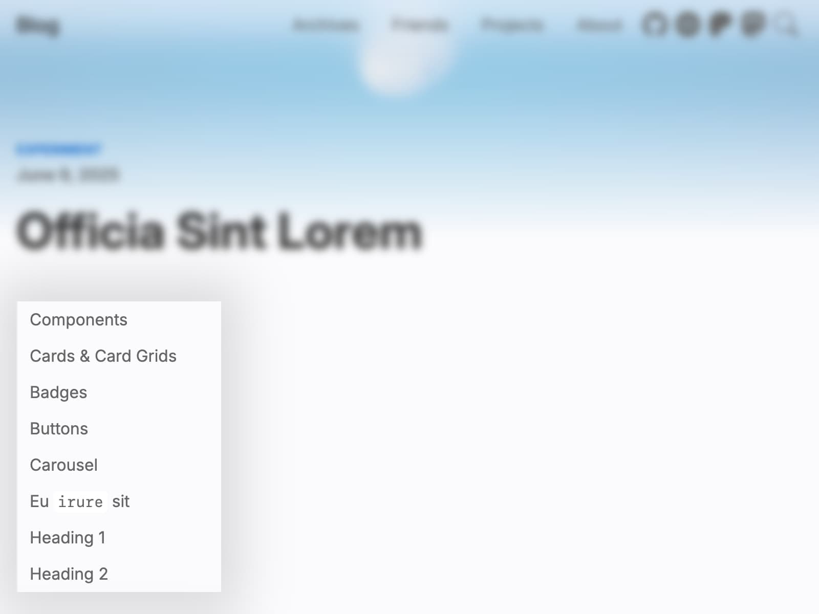 Screenshot of TOC