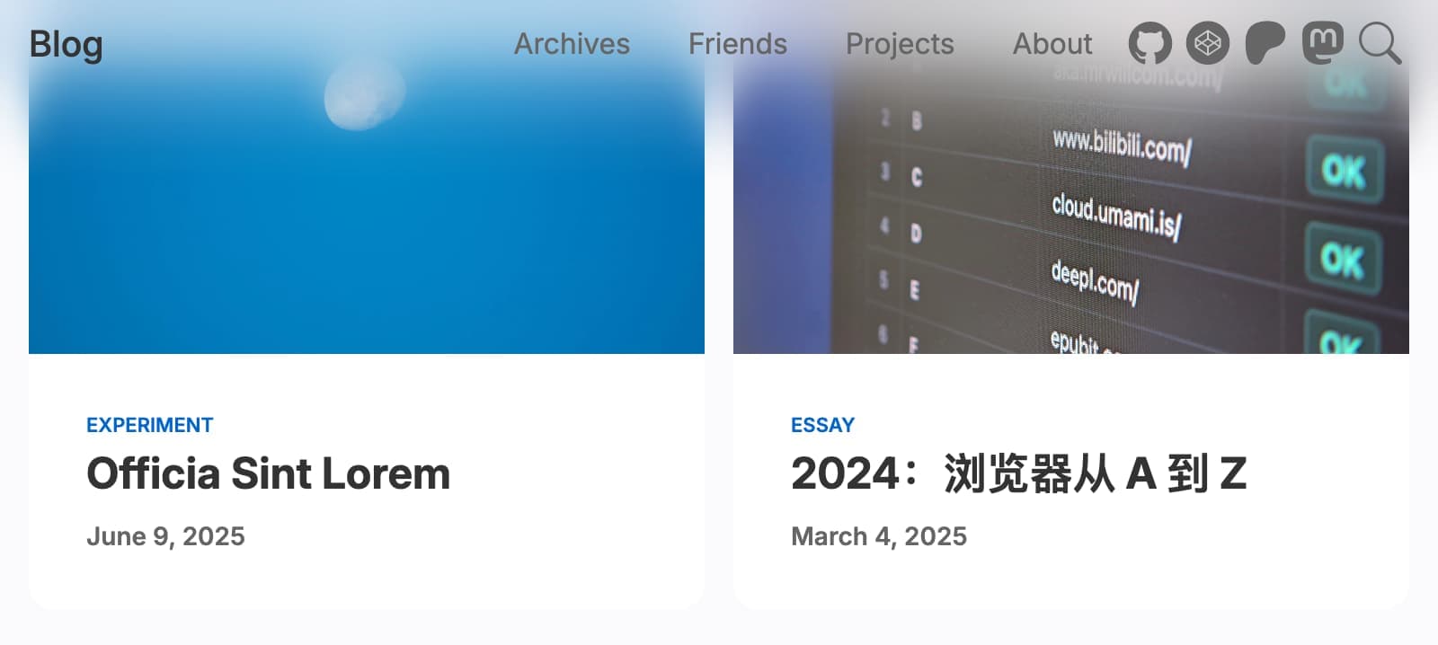 Screenshot of nav blur gradient