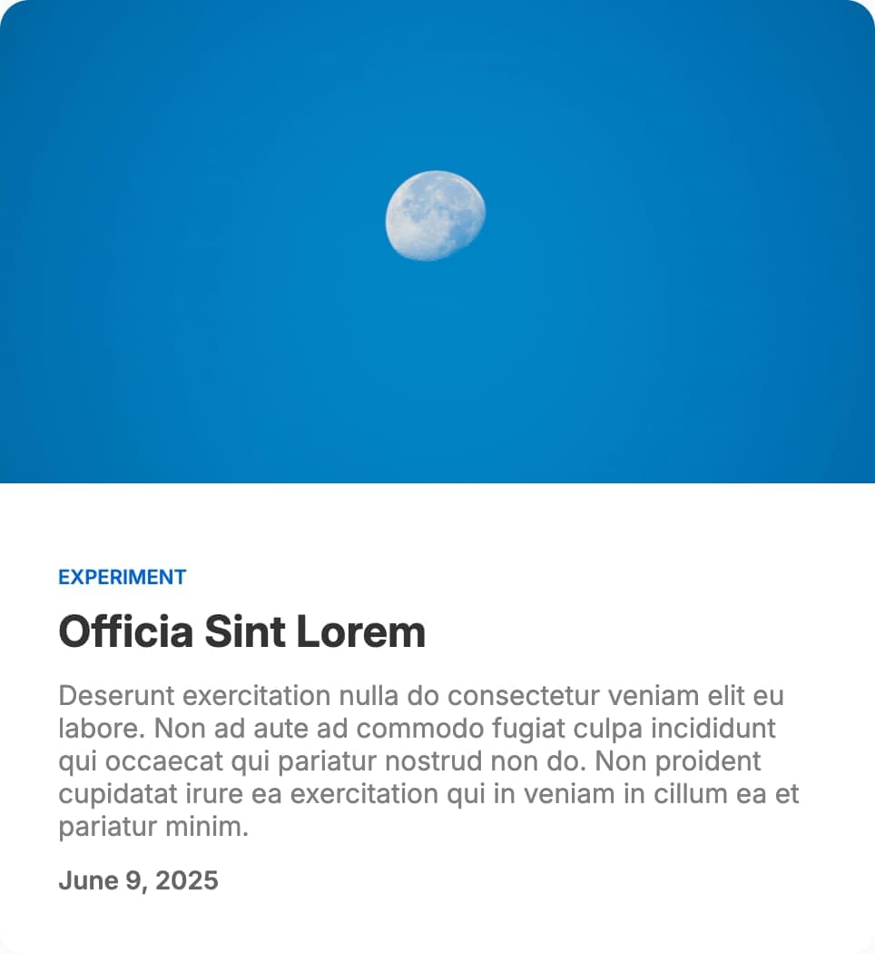 Screenshot of a post in post list with excerpt